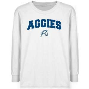  UC Davis Aggies Youth White Logo Arch T shirt  Sports 