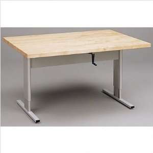   .000 Adjustable Craft Table with Solid Maple Top and Hand Crank: Baby