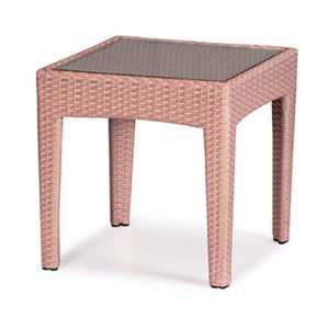    Nuevo Living Marseille Side Table With Glass Top: Home & Kitchen