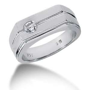  Men s Diamond Ring 1 Round Stone 0.25 ct 141 MDR1019 