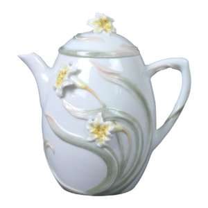  Lily Flower Porcelain Teapot