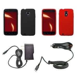   Red) + Atom LED Keychain Light + Wall Charger + Car Charger: Cell