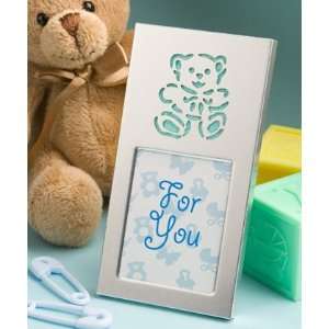    Adorable Baby Blue Teddy Bear Picture Frames 
