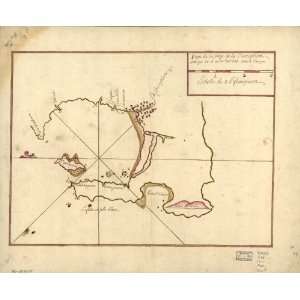  1700s map of Chile, Concepcion Bay, Biobio