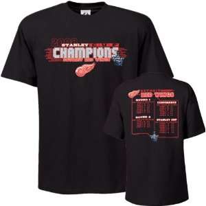  Wings 2008 Stanley Cup Champions Schedule T Shirt
