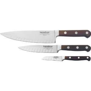  LamsonSharp 3 Piece Forged Kullenschliff Chefs Knife Set 