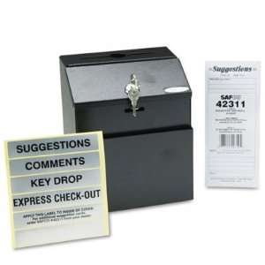  Safco Steel Suggestion/Key Drop Box with Locking Top 