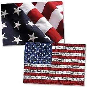 American Flag Double sided 500 pc Jigsaw Puzzle   Reversible Pieces!