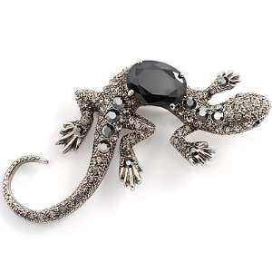  Black Regal Jumbo Lizard Costume Brooch Jewelry