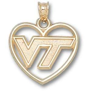   Virginia Tech University VT Heart Pendant (14kt): Sports & Outdoors