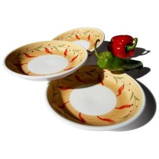    Caleca Chili Peppers Large Oval Baking Dish: Kitchen & Dining