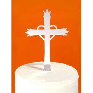    Corinthian Cross Cake Topper   Wedding Cake Topper