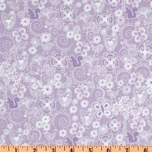   In Birds N Trees Lilac Fabric By The Yard: Arts, Crafts & Sewing