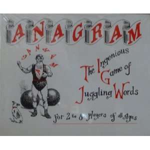 Anagram   The Ingenious Game of Juggling Words   For 2 to 8 Playes of 