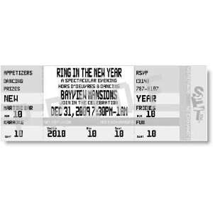  Grey New Years Ticket Invitations