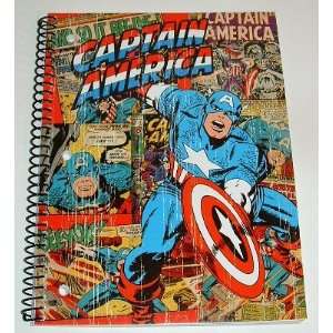  Captain America Themed college ruled subject notebook