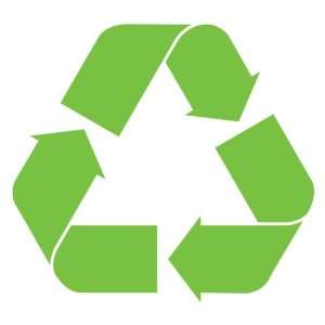  Recycle Logo LIME GREEN Sticker Go Earth Vinyl Sticker Recycling 