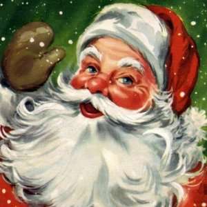  KRW Vintage Santa Claus Christmas Sticker: Arts, Crafts 