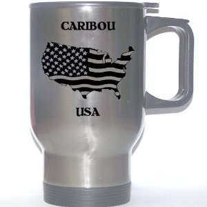    US Flag   Caribou, Maine (ME) Stainless Steel Mug 