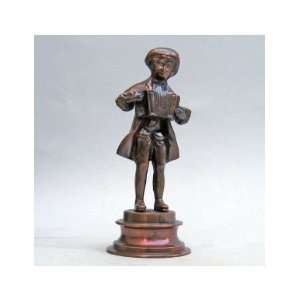   Colonial Boy Accordion Musician Caroler Figurine