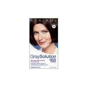  Clairol Nice N Easy Gray Solution #4 Dark Brown Kit 