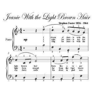   the Light Brown Hair Easy Piano Sheet Music: Stephen Foster: Books