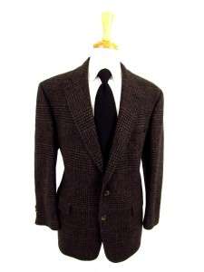 vintage mens glen plaid PALM BEACH tweed jacket blazer sport coat 2btn 