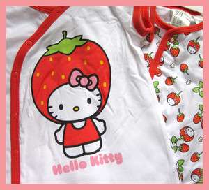 Hello Kitty Strawberry Baby Toddler One piece romper  