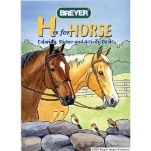    Breyer H is for Horse Coloring Book w/Stickers Toys & Games