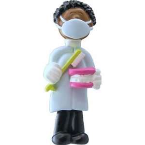  African American Male Dentist Christmas Ornament: Sports 