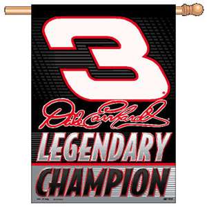   Earnhardt Sr Legendary Champion 27x37 Vertical Banner/Flag  