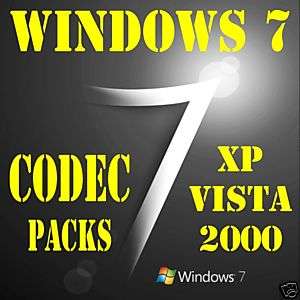 ALL CODEC s WINDOWS 7 VISTA XP 2K Windows Media Player  