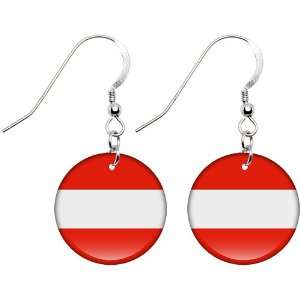 Austria Flag Earrings