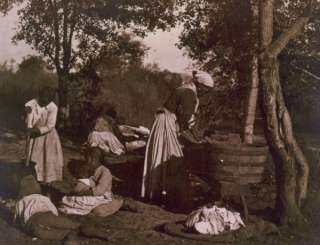 c1887photo African American women doing laundry,  