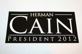 Herman Cain Official 2012 President Campaign Bumper Sticker  