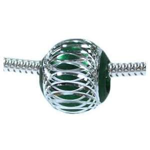   Emerald Ball Charm Bead for Troll Biagi Pandora Arts, Crafts & Sewing
