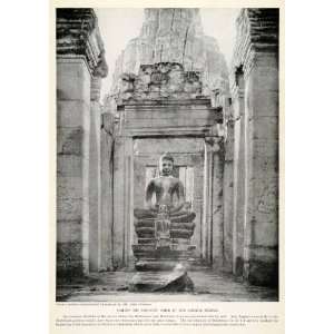  1923 Print Angkor Temple Prioleau Buddha Shrine Buddhist 