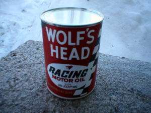 NEW WOLFS HEAD RACING OIL METAL OIL CAN  