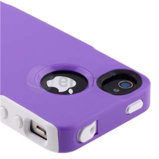 OTTERBOX COMMUTER SERIES CASE FOR APPLE IPHONE 4 IN PURPLE ON WHITE AT 