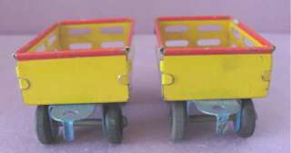   Vintage MARX Toy Pressed Steel Tin Deluxe DELIVERY TRUCK & 2 Trailer