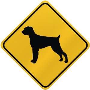  ONLY  GERMAN WIREHAIRED POINTER  CROSSING SIGN DOG