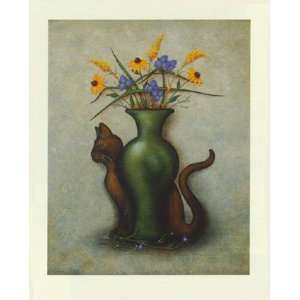  Jessica Fries Cat & Vase IV 20x16 Poster Print