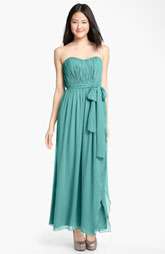Donna Morgan Sweetheart Ruched Chiffon Gown