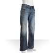 diesel blue washed distressed busky straight leg jeans