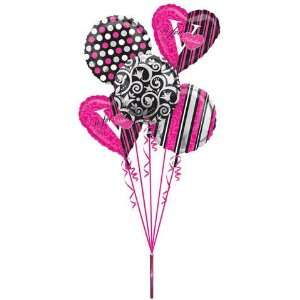    Valentine Pattern Bouquet Of Balloons (5 per package) Toys & Games