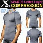Mens Compression sports GearX Skin Underlayer running short sleeves 