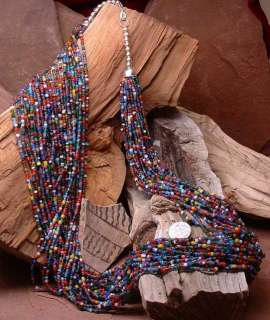 NEW INDIAN CORN NECKLACE MULTI COLOR HEISHI BEADS  