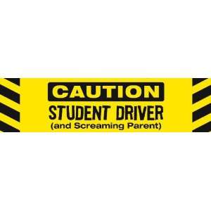   Caution Student Driver and Screaming Parent Car Magnet: Home & Kitchen