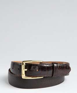 Trafalgar brown ostrich leather Sedona belt