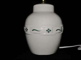   Pottery Lamp Woven Traditions Heritage Green w/Garden Splendor Shade